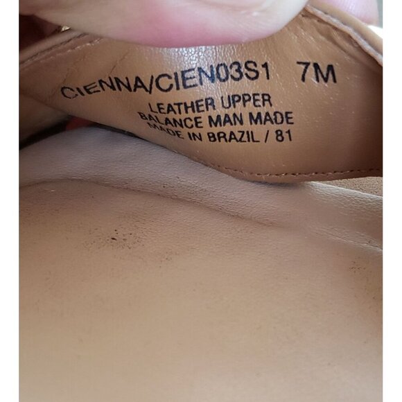 Steve Madden Cienna Horsebit Leather Chunky Heeled Sandals Tan Women's 7 Neutral - Picture 10 of 11